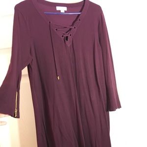 Plum knee length Calvin Klein dress
